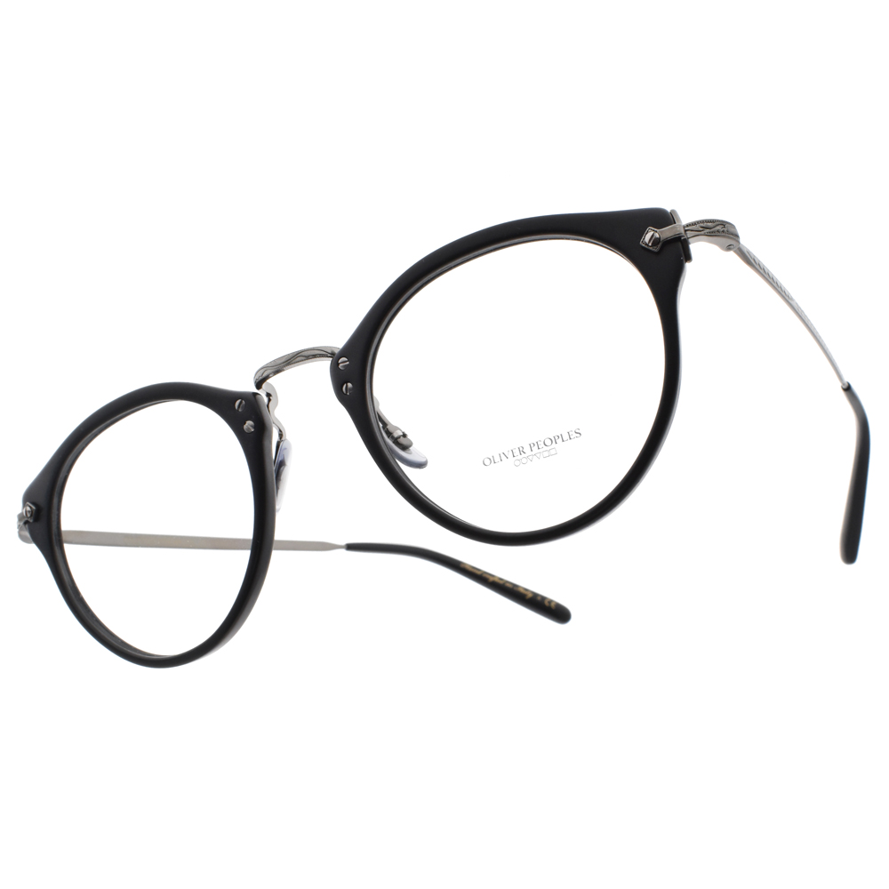 OLIVER PEOPLES 眼鏡505 1465 (黑-槍銀) 復古文青聯名款眼鏡品牌- 鏡在眼前-O2O配眼鏡美瞳整合平台