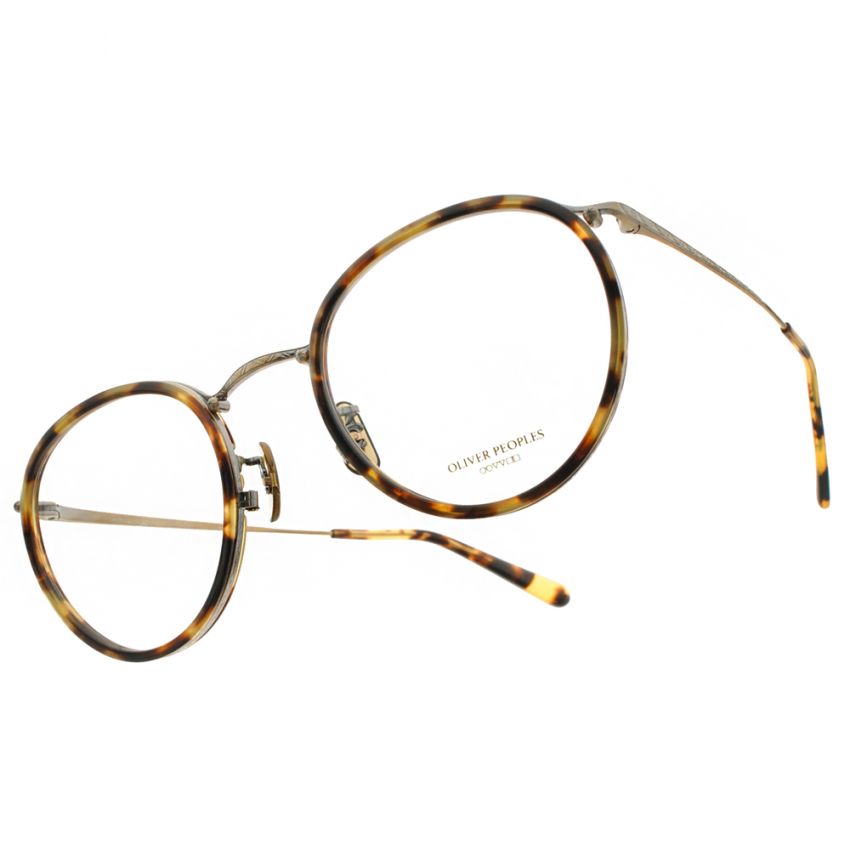 OLIVER PEOPLES 純鈦圓框款光學眼鏡WATERSTON 5124（淺玳瑁